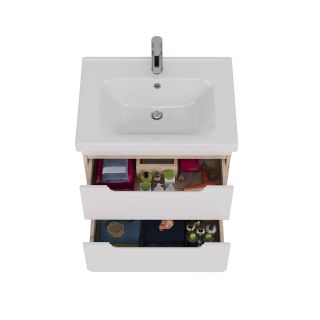 Тумба под раковину Lemark Olivia LM08OL65T 65 см белый глянец